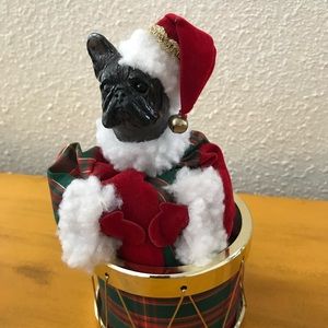 Unique Vintage French Bulldog Music Box